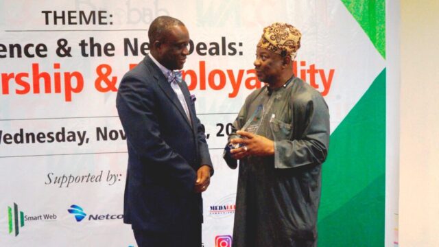 Yele Okeremi At WACC 2017 Recieving His Convergence Technology Leader Recognition Award Fromn Chairman Of ICT House Of Reps Hon. Mohammed Ogoshi Onawo 1024x576 640x480